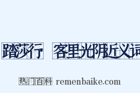 踏莎行·客里光阴近义词是什么意思的图片